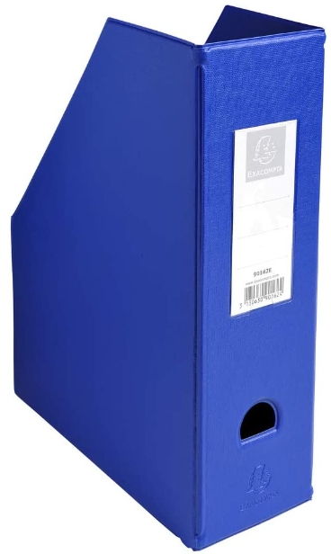 Revistero Exacompta Lomo 10 cm azul pvc 10 (a) x 24 (p) x 32 (h) cm Ref. 63286      R.90162E-