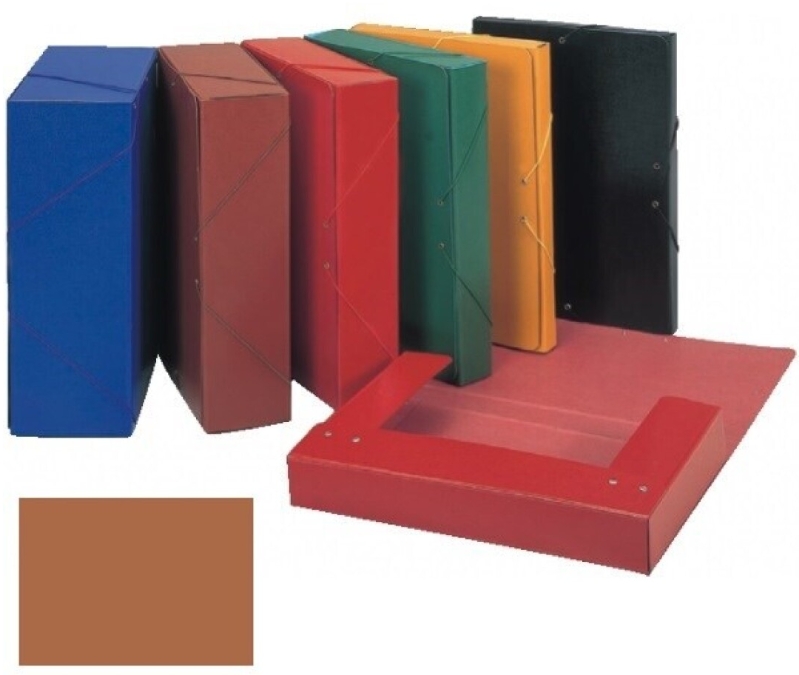 CARPETA DE PROYECTO CARTON GOFRADO 9CM CUERO R.2209CU