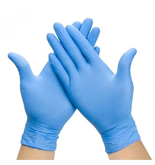 CAJA 100 GUANTES NITRILO SIN POLVO 3,5g TALLA L COLOR AZUL