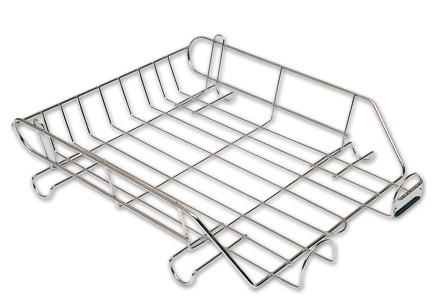 BANDEJA SOBREMESA METALICA Q-CONNECT CROMADA 370X275MM Ref. KF04283