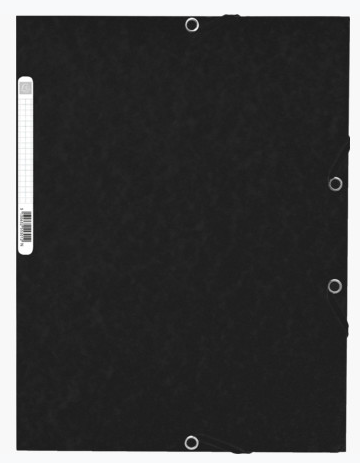 CARPETA CON GOMAS Y 3 SOLAPAS NATURE FUTURE 355gr A4 color negro Ref.55301E