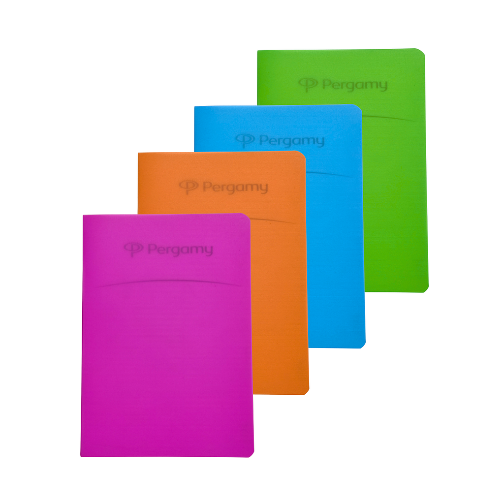 Libreta tapa pp polipropileno A5 50 hojas 70grs cuadricula 4x4 colores surtidos Pergamy R.900987