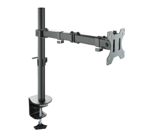 Tooq Soporte de Mesa con Brazo Articulado para Monitor de 13"-32" - Giratorio e Inclinable - Gestion de Cables - Peso Max 8kg - VESA 100x100mm - Color Negro R.DB1032TN-B