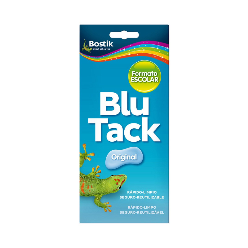 BLU TACK ORIGINAL SOBRE MASILLA AZUL FORMATO ESCOLAR 90grs PLICO Ref. 1690 / 30610592