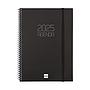 AGENDA CON ESPIRAL A5 CUARTO OPAQUE E10 D/PAG DIA PAGINA NEGRO Ref. 7429160xx